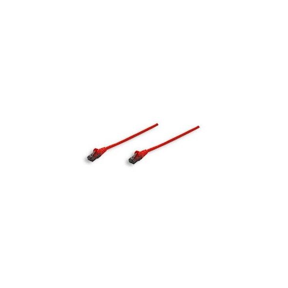 Patchcord Cat6 UTP 0,3m 100% CU czerwony