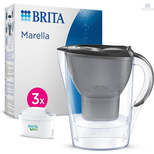 Κανάτα Φίλτρου Νερού Brita Marella - 2,4 L - Γκρι + 3x Maxtra PRO