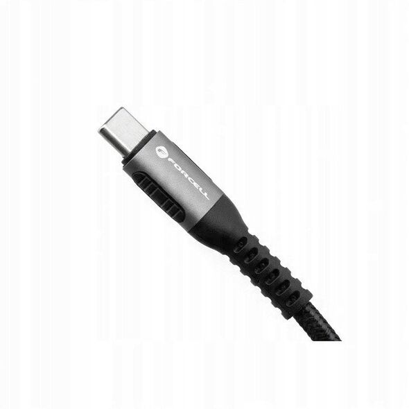 Kabel USB A do USB C Forcell F-Energy QC4.0 3A 66W Cafule 0,25 m C256 czarny