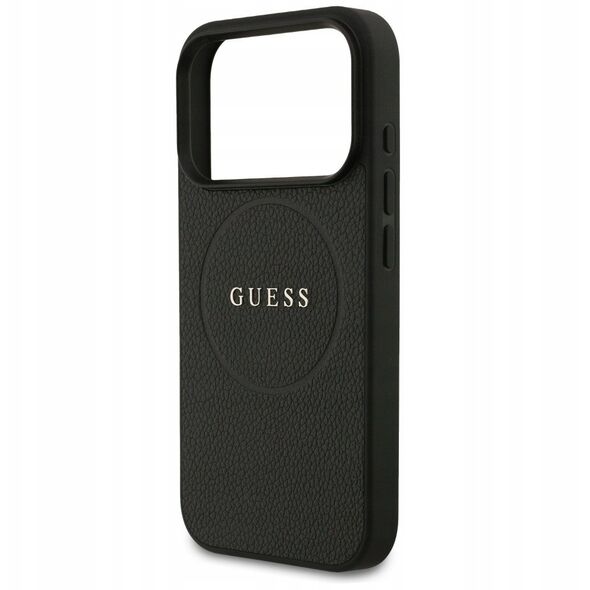 Guess Grained Ring MagSafe case for iPhone 17 Pro black