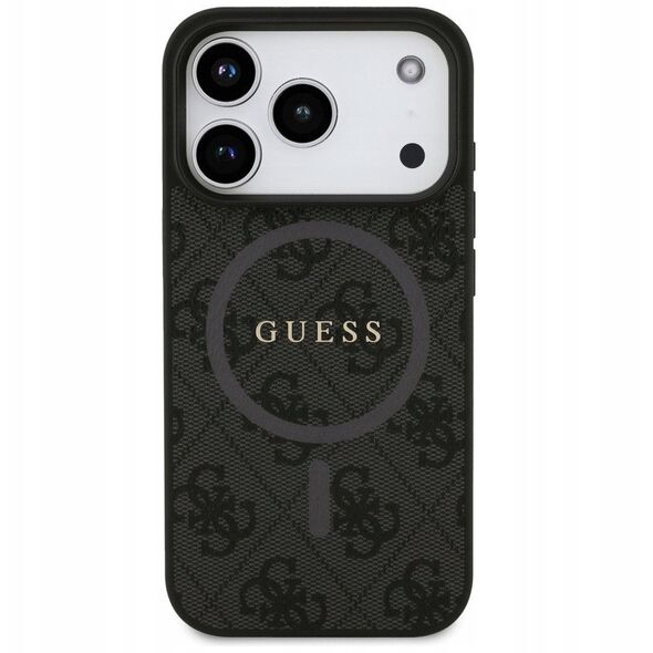 Guess 4G Ring Classic Logo MagSafe case for iPhone 17 Pro black