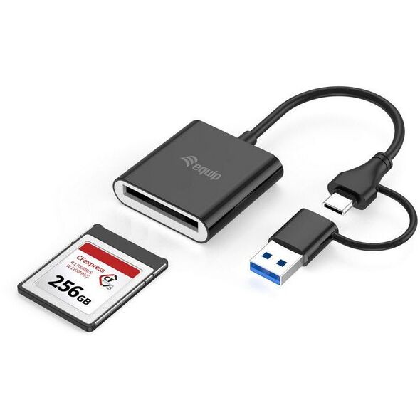 Equip 245461 czytnik kart USB 3.2 Gen 2 (3.1 Gen 2) Type-C Czarny