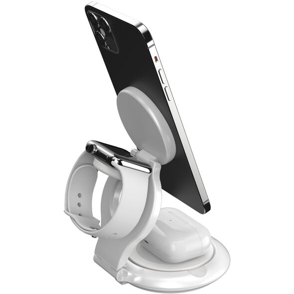 j5create JUPW3415-N ładowarka do urządzeń przenośnych Smartwatch, Słuchawki, Smartfon Biały USB Bezprzewodowe ładowanie Szybkie ładowanie Wewnętrzna