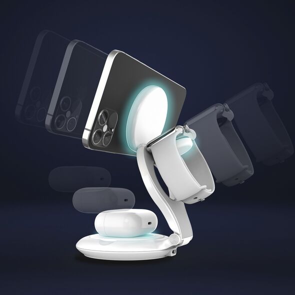 j5create JUPW3415-N ładowarka do urządzeń przenośnych Smartwatch, Słuchawki, Smartfon Biały USB Bezprzewodowe ładowanie Szybkie ładowanie Wewnętrzna