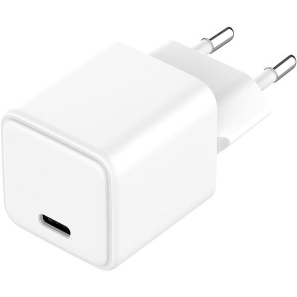 USB-C GaN Power Adapter 30W, QC 3.0 & PD, for all iPhone, iPad and other USB-C devices, variable charging power (max. 30W), white