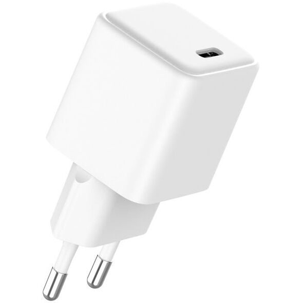 USB-C GaN Power Adapter 30W, QC 3.0 & PD, for all iPhone, iPad and other USB-C devices, variable charging power (max. 30W), white