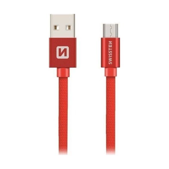 Swissten Textile Quick Charge Universal Micro USB Data and Charging Cable 3m