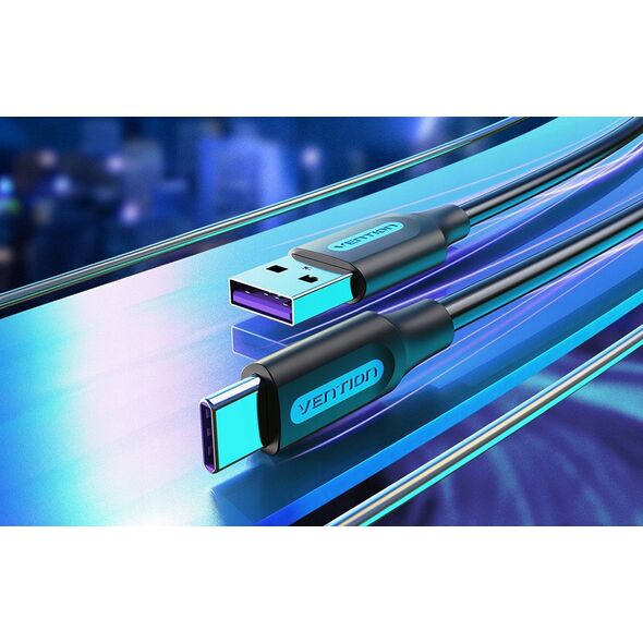 Vention USB 2.0 A do USB-C, 5A, 1m czarny