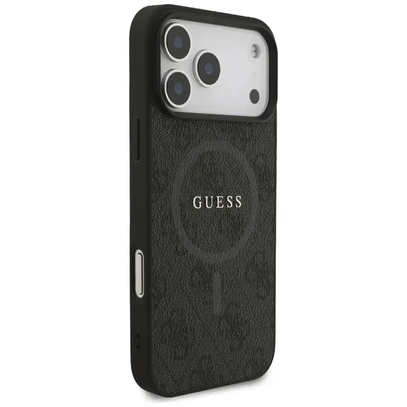 Etui Guess 4G Ring Classic Logo MagSafe do Apple iPhone 17 Pro Max czarny