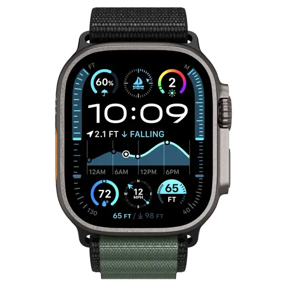 Pasek Spigen WBF1 Band do Apple Watch 6/7/8/9/10/SE/Ultra 1/2 44/45/46/49mm Black/green