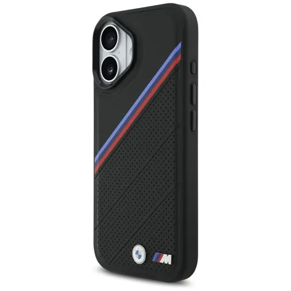 Etui BMW M Tricolor Metal Logo MagSafe    do iPhone 17 czarny