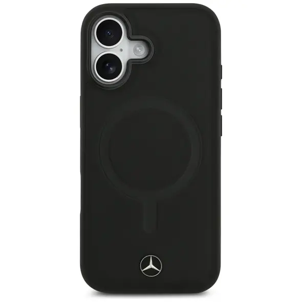Etui Mercedes Plain Smooth Leather        MagSafe do iPhone 17 czarny