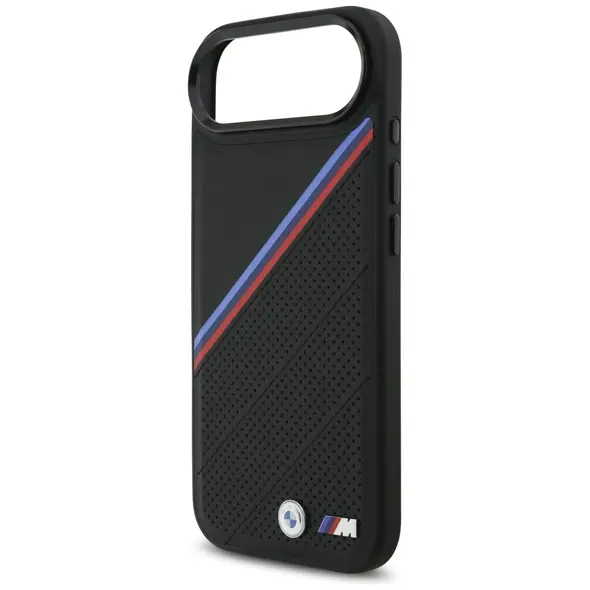 Etui BMW M Tricolor Metal Logo MagSafe do Apple iPhone 17 Air czarny
