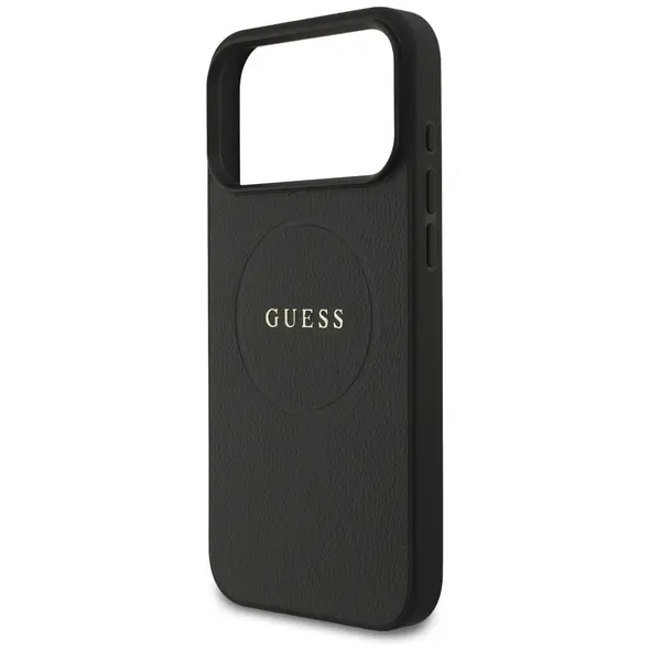 Etui Guess Grained Ring MagSafe do Apple iPhone 17 Pro Max czarny