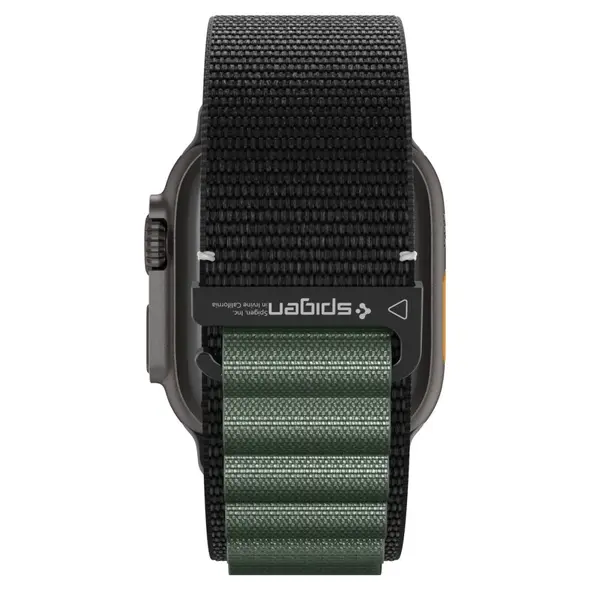 Pasek Spigen WBF1 Band do Apple Watch 6/7/8/9/10/SE/Ultra 1/2 44/45/46/49mm Black/green