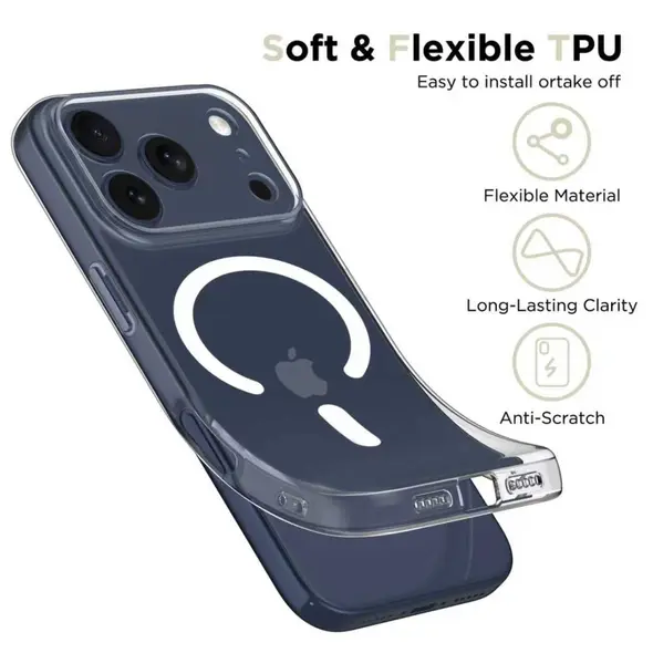 Etui Tech-Protect FlexAir MagSafe do Apple iPhone 17 Pro Max Clear