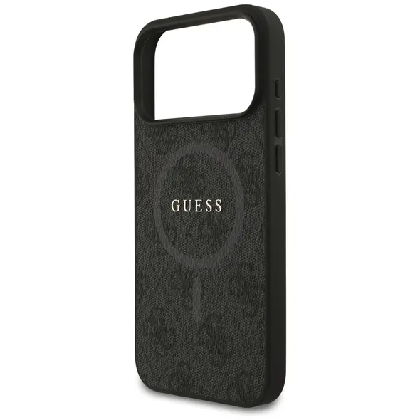 Etui Guess 4G Ring Classic Logo MagSafe do Apple iPhone 17 Pro Max czarny