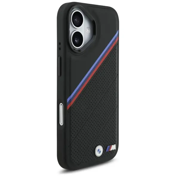 Etui BMW M Tricolor Metal Logo MagSafe    do iPhone 17 czarny