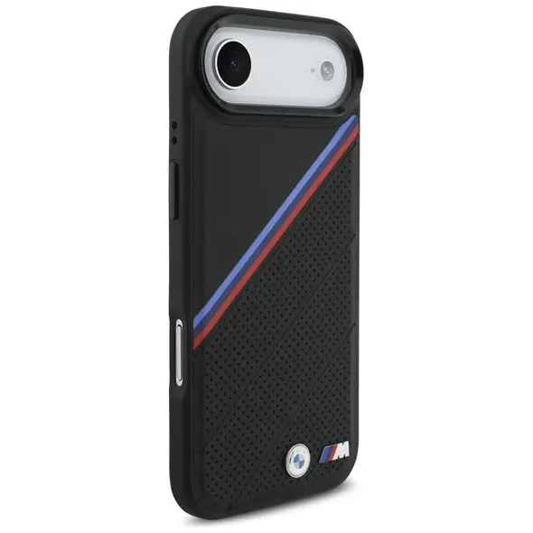 Etui BMW M Tricolor Metal Logo MagSafe do Apple iPhone 17 Air czarny