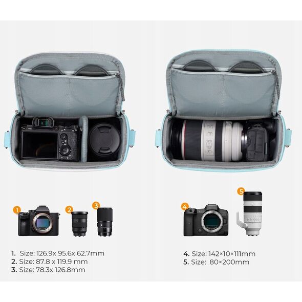 Kabura Torba Fotograficzna Foto Sling Na Aparat Dslr Dron Kamerę Gimbal K&f / Kf13.179v5 / Niebieski