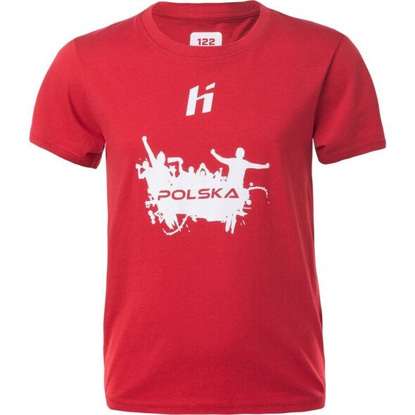 Huari Dziecięca koszulka z krótkim rękawem Huari Poland Fan Kids racing red/white rozmiar 110