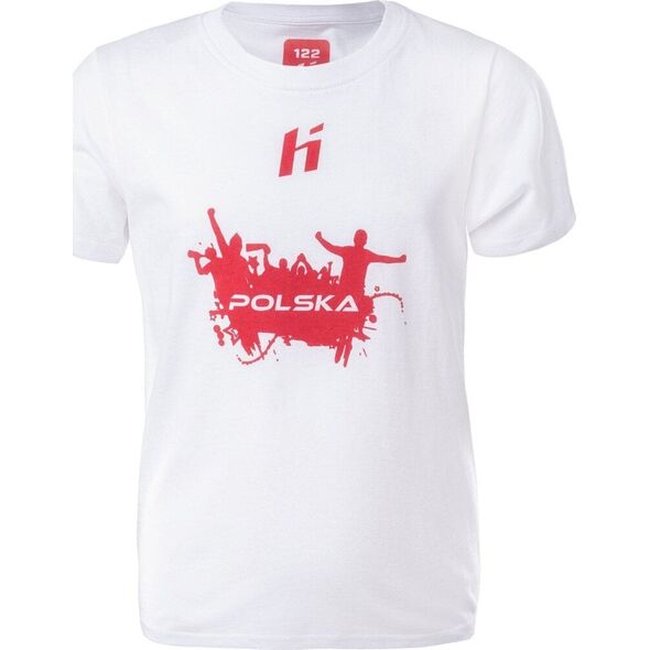 Huari Dziecięca koszulka z krótkim rękawem Huari Poland Fan Kids white/racing red rozmiar 116