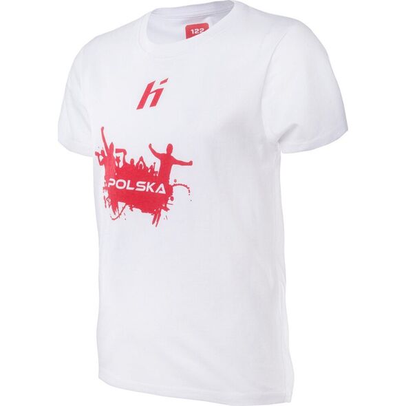 Huari Dziecięca koszulka z krótkim rękawem Huari Poland Fan Kids white/racing red rozmiar 122