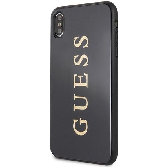 Guess Guess GUHCI65TGGGBK iPhone Xs Max czarny/black hard case Classic Double Layer Glitter uniwersalny