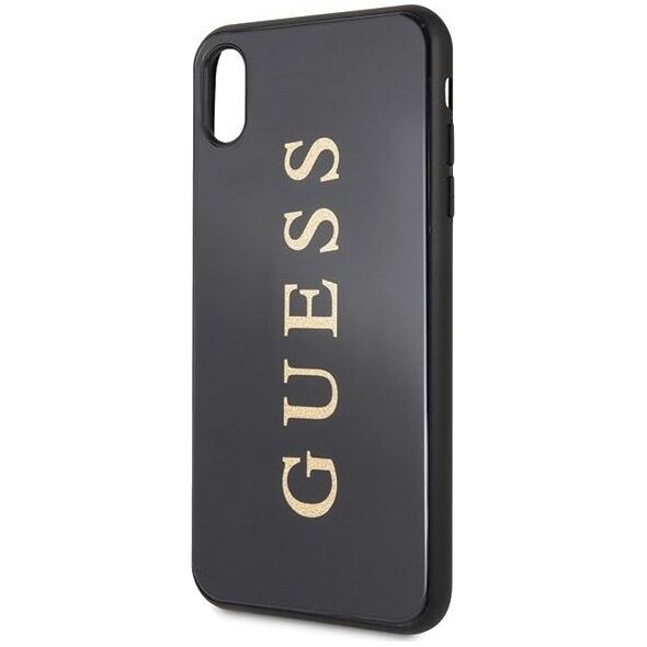 Guess Guess GUHCI65TGGGBK iPhone Xs Max czarny/black hard case Classic Double Layer Glitter uniwersalny