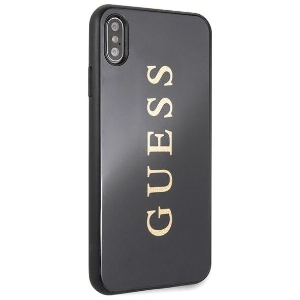 Guess Guess GUHCI65TGGGBK iPhone Xs Max czarny/black hard case Classic Double Layer Glitter uniwersalny