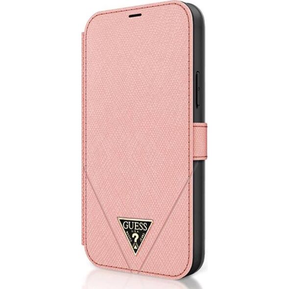 Guess Guess GUFLBKP12SVSATMLPI iPhone 12 mini 5,4" różowy/pink book Saffiano
