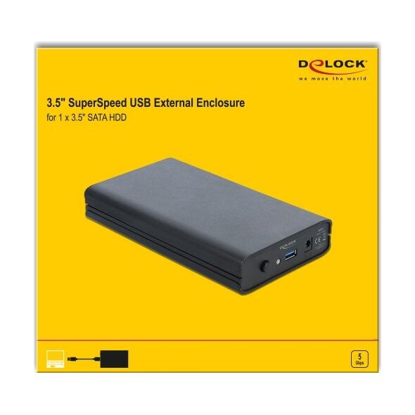 Kieszeń Delock 3.5" SATA - USB 3.2 Gen 1 (42612)