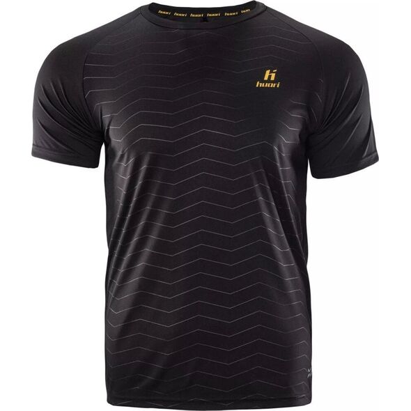 Męska koszulka z krótkim rękawem Huari MONTEROS SENIOR black bean/golden rod rozmiar XXL