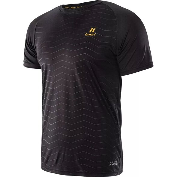 Męska koszulka z krótkim rękawem Huari MONTEROS SENIOR black bean/golden rod rozmiar XXL