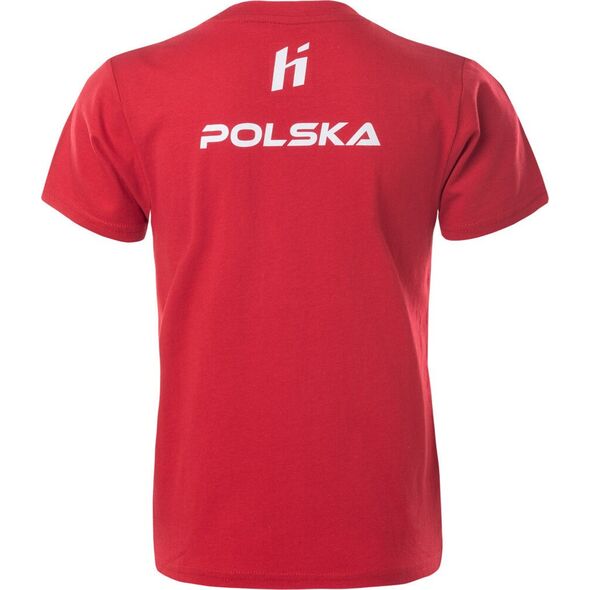 Dziecięca koszulka z krótkim rękawem Huari Poland Fan Kids racing red/white rozmiar 134