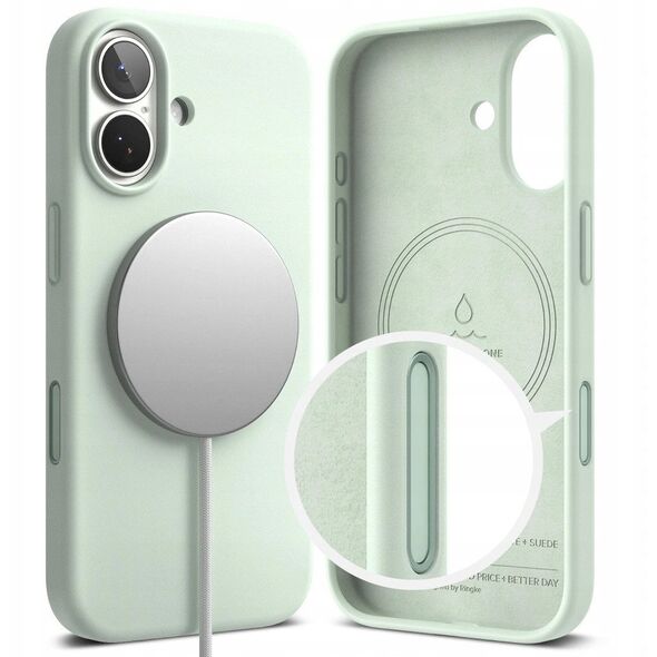 Etui Ringke Silicone Magnetic MagSafe do Apple iPhone 17 Soft Mint