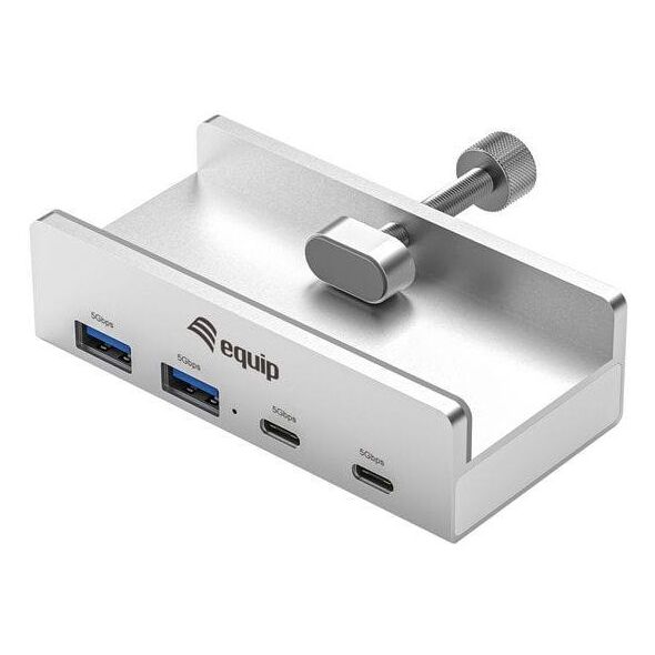 Equip 128967 huby i koncentratory USB 3.2 Gen 1 (3.1 Gen 1) Type-A 5000 Mbit/s Aluminium