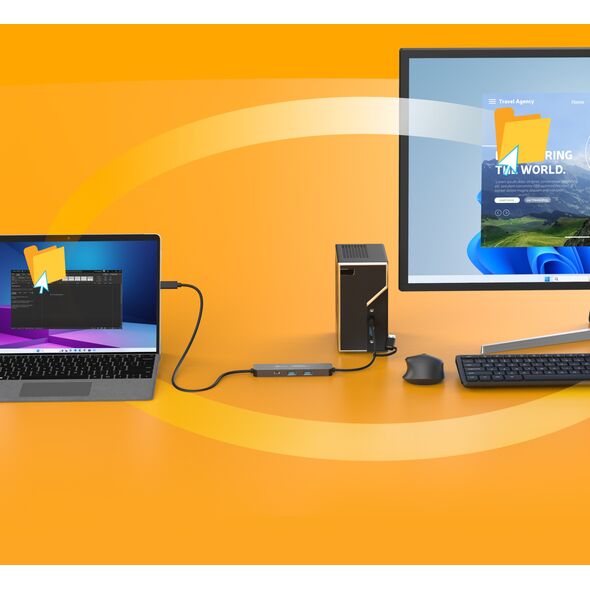 j5create JCH462-N huby i koncentratory USB 3.2 Gen 1 (3.1 Gen 1) Type-A + Type-C 5000 Mbit/s Szary