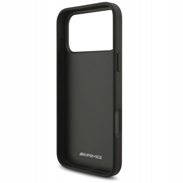 Case AMG Leather Debossed Lines Logo for  iPhone 17 Pro Max black