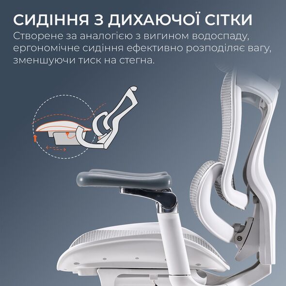 Fotel biurowy Sihoo DORO C300 Pro Mesh White