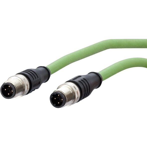 Kabel połączeniowy METZ CONNECT M12 męski-M12 męski, 4-biegunowy kodowany D, 1 m