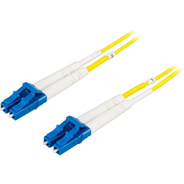 DELTACO - Nätverkskabel - LC enkelläge (hane) till LC enkelläge (hane) - 2 m - fiberoptisk