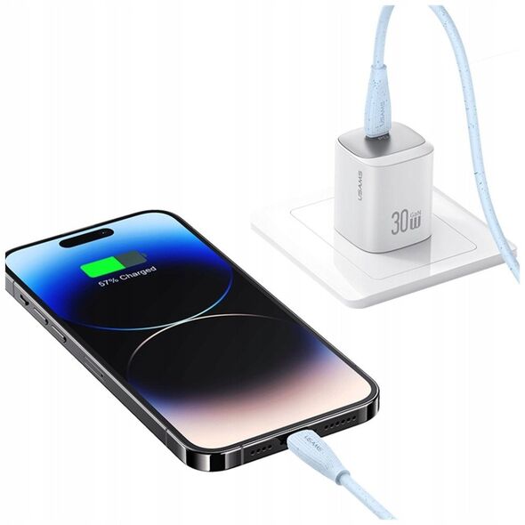 Kabel USAMS Green Series SJ717 30W USB-C / Lightning 1m biały