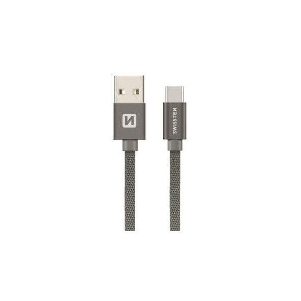 Swissten Textile Universal Quick Charge 3.1 USB-C Data and Charging Cable 20 cm