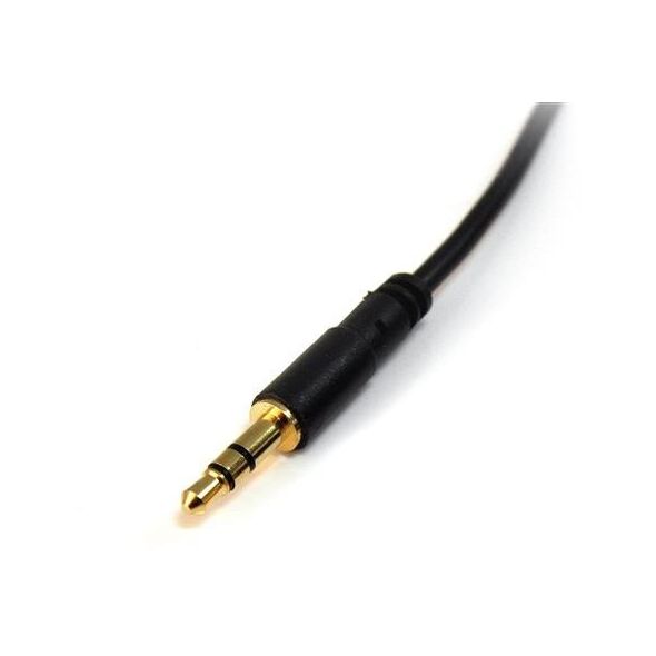 StarTech.com MU10MMS 3,5 mm Aux-Kabel (3m, schlank, St/St, Audiokabel, Kopfhorerkabel , 3,5mm Klinkenkabel) - Audiokabel - mini-phone stereo 3.5 mm mannlich zu mini-phone stereo 3.5 mm mannlich - 3 m - Schwarz - fur P/N: KITBXAVHDPEU, KITBXAVHDPNA, K