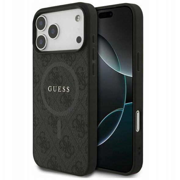 Etui Guess 4G Ring Classic Logo MagSafe do Apple iPhone 17 Pro Max czarny