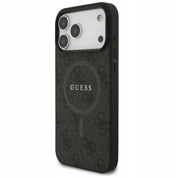 Etui Guess 4G Ring Classic Logo MagSafe do Apple iPhone 17 Pro Max czarny