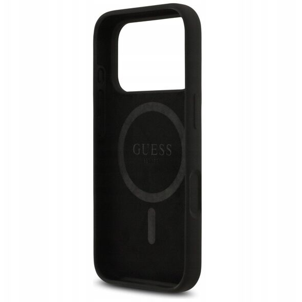 Etui Guess Silicone Triangle Logo MagSafe do iPhone 17 Pro czarny