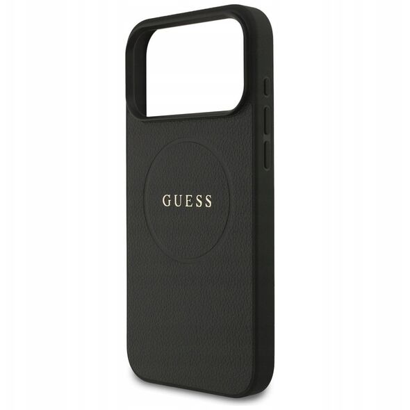 Etui Guess Grained Ring MagSafe do iPhone 17 Pro Max czarny