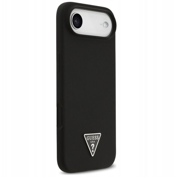 Etui Guess Silicone Triangle Logo MagSafe do iPhone 17 Air czarny